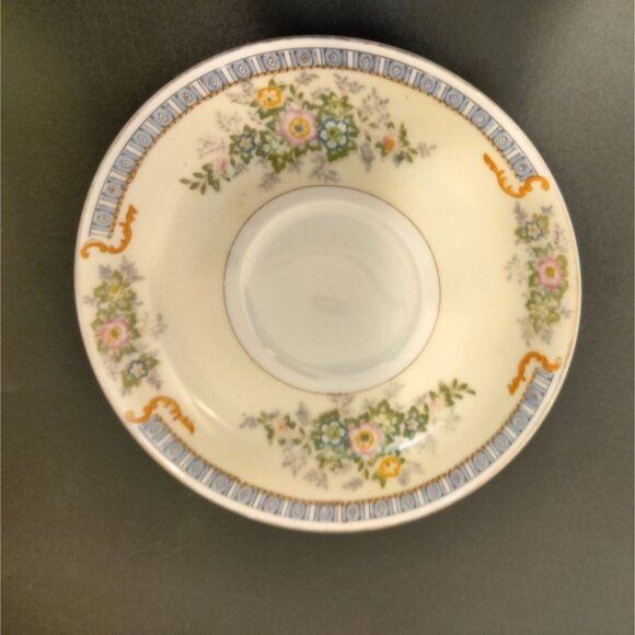 Meito China Cecil Saucer Blue Yellow Floral Vintage Distressed Japan Craft lot 3 - Picture 3 of 13